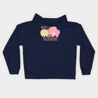 Protect Pachyderms - Pink Kids Hoodie